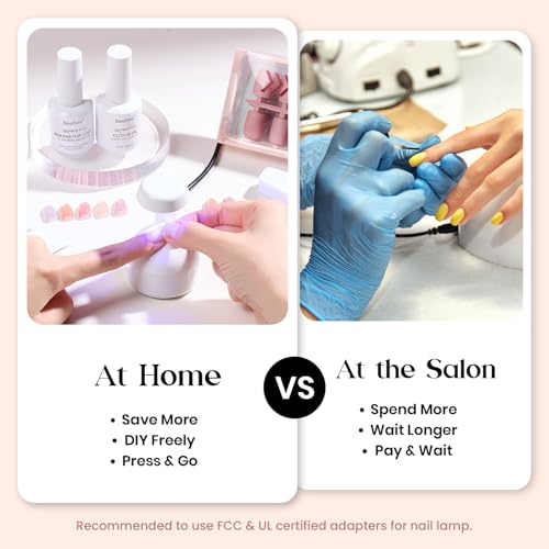 Beetles X Press Plus Gel Nails Kit - Candy Nova | 7 Colors Nude Cat Eye Press On Nails Short Square | 224Pcs 16 Sizes All-in-One Kit With Nail Glue,Remover,Builder Top Coat,Nail Lamp Gift
