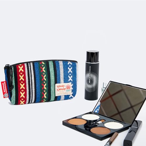 Rough Enough Small Makeup Bag for Purse Insert Organizer Case Cosmetic Pouch with Zipper for Women Folk Fancy