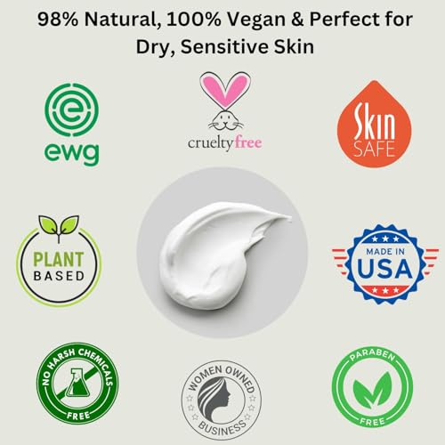 RaGaNaturals Natural Unscented Body Lotion for Dry, Sensitive Skin with Shea Butter, Avocado Oil & Vitamin E - Moisturizing, Fragrance Free Hand Lotion With Organic Essence -For Women, Men, Kids-16 Oz