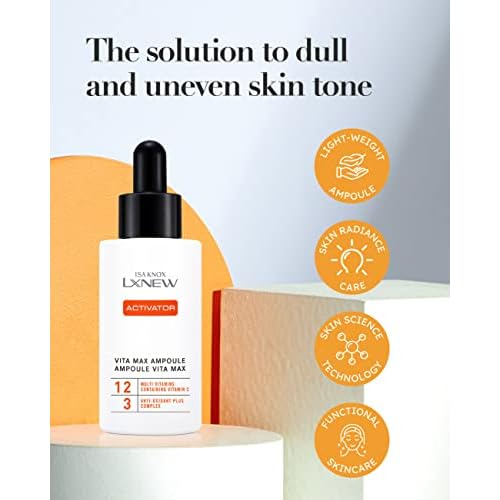 ISA KNOX LXNEW VITAMIN MAX Ampoule Set (2fl oz) - Skin Radiance and Elasticity, Vitamin C, Multivitamins, Ferulic Acid | Korean Skincare