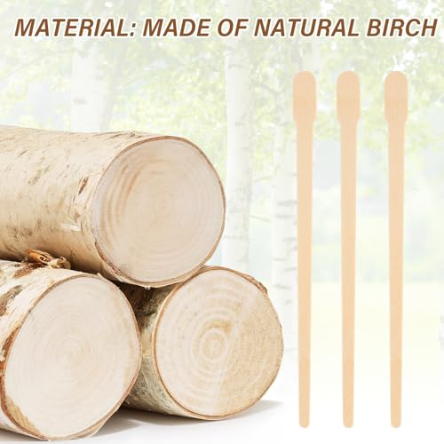 Wooden Eyebrow Waxing Sticks with Handle, Small Wood Wax Sticks, Wax Sticks for Hair Removal, Wax Spatulas Craft Applicator Sticks for Eyebrow, Lip, Nose Waxing (1200 Pcs)