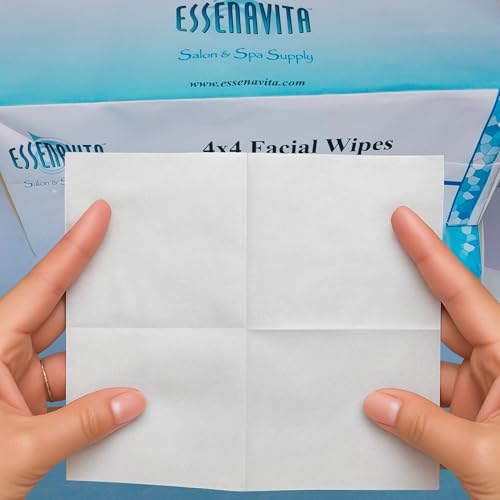 4x4 Biodegradable Esthetic Wipes 4 ply 200 per Pack Smooth Finish 100% Natural Rayon Recyclable Facial towelette