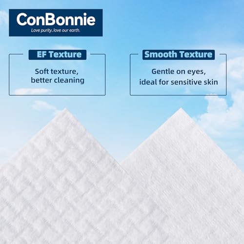 Clean Face Towels XL, 10"¡¿12" Biobased Facial Towels, Disposable Face Towelette, Makeup Remover Dry Wipes, Extra Thick and Soft for Skin Care, Clean Skin, 100 Count (2 Pack)