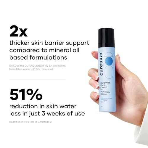 Cureskin Ceramide Moisturizer SPF 40 PA+++ Skin Barrier Repair Face Moisturizer for Men and Women | Hyaluronic Acid Moisturizer for Face | Anti Aging Cream for Women and Men, 1.76 Ounce (Pack of 1)