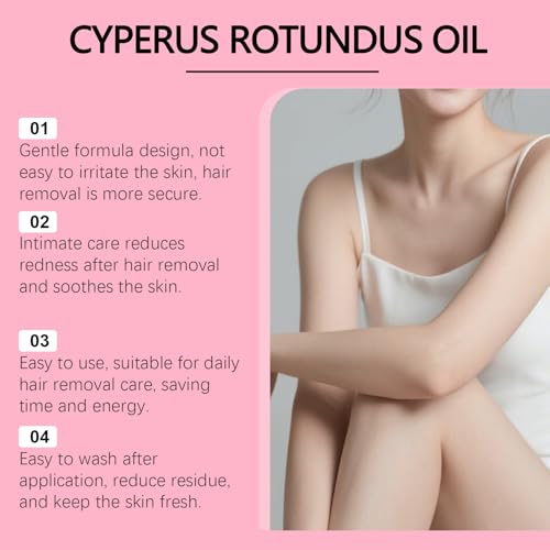 Cyprus Rotundus Oil for Hair Removal - 100ml Natural Cypress Rotundus Oil, Reducing Body Hair Growth, Suitable for All Skin Types