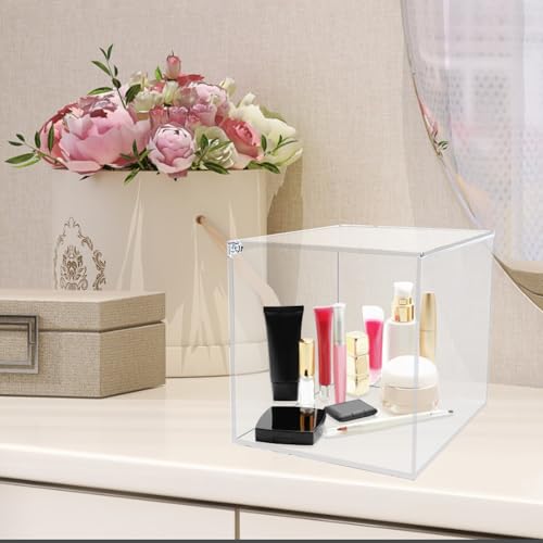 Disposable Face Towel Storage Box,Clear Acrylic Towelette Holder Container Compatible with 50 Facia Towels XL Clean Skin Club for Bathroom Organization