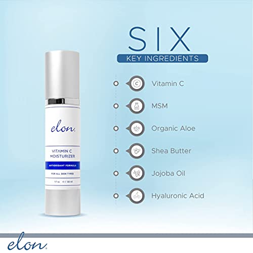 Elon Revitalizing Bundle - Hyaluronic Acid & Antioxidant C Lotion & Serum Set for Deep Hydration, Collagen Production & Smooth Even Skin