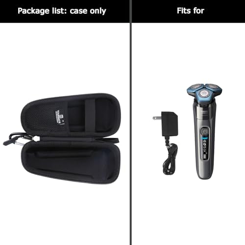 Hard Storage Case for Krovena Electric Shaver/Philips Norelco Norelco Shaver Series 2100 2300 3500 6800 3100 5500 5100 5100 5300 5700 6880 7000 7100 7200 Rotary Shaver (Case Only) (PU, Blue+Black)