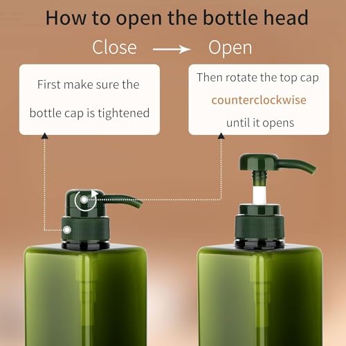 Premium Refillable Soap Dispenser Bottles | Convenient and Elegant Dispenser for Shampoo, Lotion, Soap or Hand Wash in Kitchen or Bathroom - Square (Earth, 22 Ounce / 650 ml)