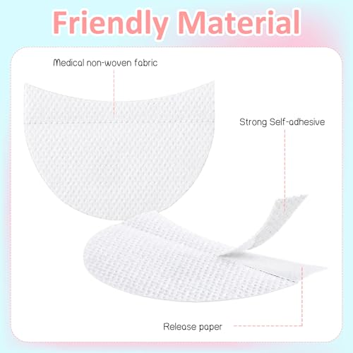 200Pcs Eyeshadow Shields, Lint Free Eyeshadow Stencil Gel Pads, Professional Eye Pads, Prevent Makeup Residue for Eyelash Extensions, Eyeliner, Lip and Tinting Makeup