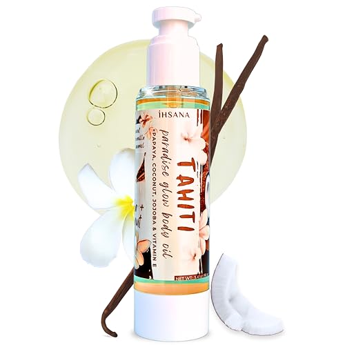 Vanilla Coconut Hyper Skin Moisturizer, After Shower Oil for Women Jojoba I Coconut I Almond I Papaya I Recommended: Vitamin E : Moisturizing.