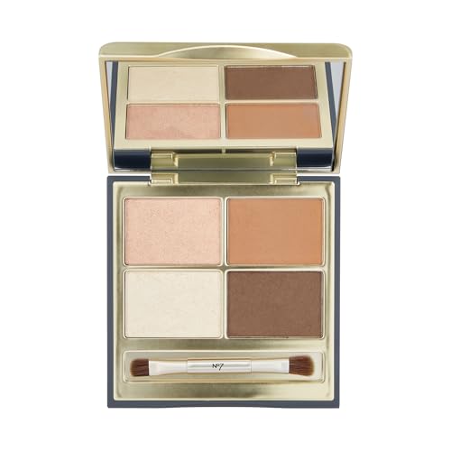 No7 Pro Artist Eyeshadow Palette - High-Pigment Eye Makeup with a Lasting Finish & Blendable Formula - Includes Matte & Shimmer Eyeshadow to Create Versatile Looks - Lights Camera Action (0.25 oz)
