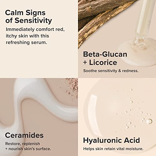 Paula¡¯s Choice CALM Repairing Serum for Sensitive Skin, Calms + Soothes Redness, Lightweight Hydration with Hyaluronic Acid for All Skin Types, 1 Fl Oz