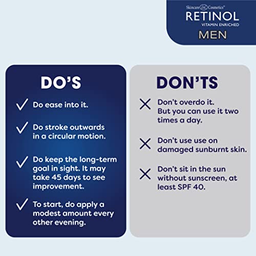 Retinol Men Anti-Aging Hand Cream For Younger Looking Hands Men Eye Cream Reduces Puffiness & Dark Circles, Boost Hydration & Minimize Visible Signs Of Aging