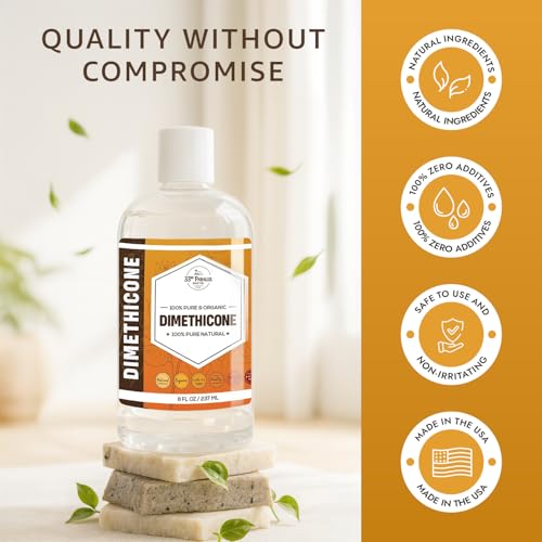 33rd Parallel | DIMETHICONE Oil (32 oz) 100% Pure, Cosmetic Grade | Widely Used in Moisturizers, Lotions, Primers, Foundations, Hair Products, Sunscreen, Wound Care | 32 Ounces