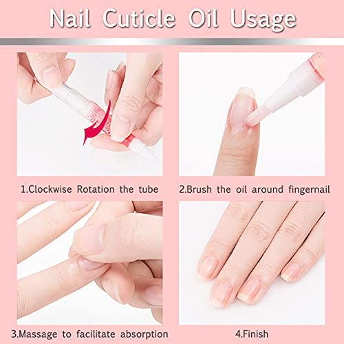 Nail Cuticle Oil Pen 28Pcs Nail Care Oil Pen Nail Nourishment Polish With Vitamins Moisturized Gel Repair For Gel Nails Care