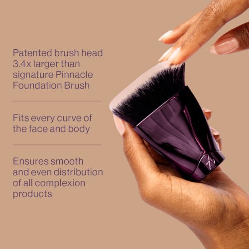 Anisa Beauty Pinnacle Face & Body Brush | Full-Coverage Makeup Brush for Foundation, Liquid, Powder & Skincare | Soft, Dense Vegan Bristles for Seamless Blending |Travel-Friendly Beauty Tool