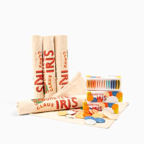 Claus Porto - IRIS Guest Soap Box | 15 Soaps in 7 Fragrances | Rich, Smooth, Creamy | Handcrafted, Aromatic, Long Lasting (10g each)
