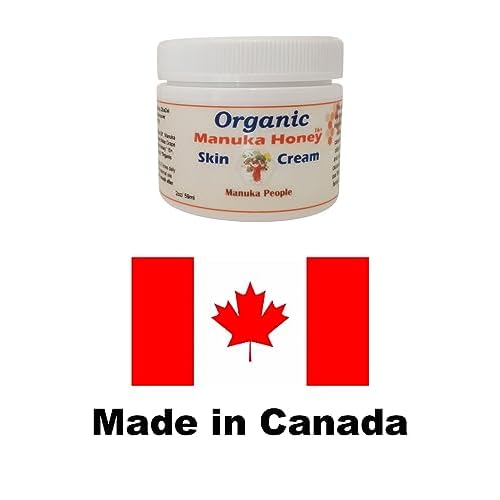 Organic Manuka Honey Skin Moisturizer Cream for Sensitive Dry Skin, Honey Relief for All Ages, Natural Moisturizer Cream for Face and Body, Made in Canada (4 OZ)