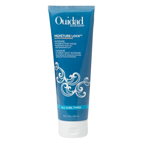 Ouidad Moisture Lock Hair Mask - Intense Hydrating Curly Hair Mask Fights Frizz & Breakage, Macadamia Nut & Olive Oil, Helps Repair, Detangle, Restore Softness, Mineral Oil Free, All Curl Types