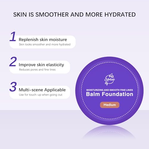 Balm Foundation | Age-Defying Hydrating Cushion Foundation for Mature Skin, Medium Buildable Coverage & Satin Glow Finish Makeup, Blurs Fine Lines, Smooths Texture (medium)