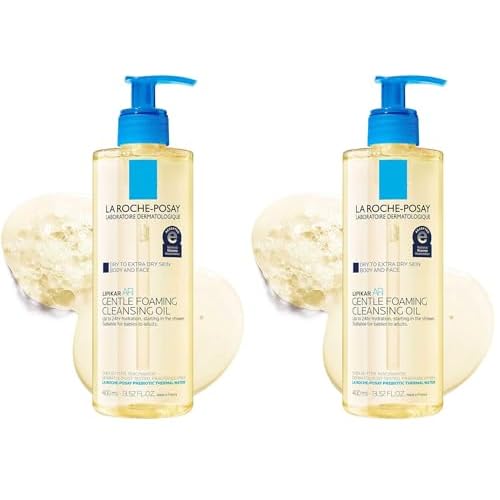 La Roche-Posay Lipikar AP+ Gentle Foaming Cleansing Oil, Gentle Oil Cleanser for Face and Body Formulated with Niacinamide, Long-Lasting 24-hour Hydration, Fragrance-Free & Soap Free