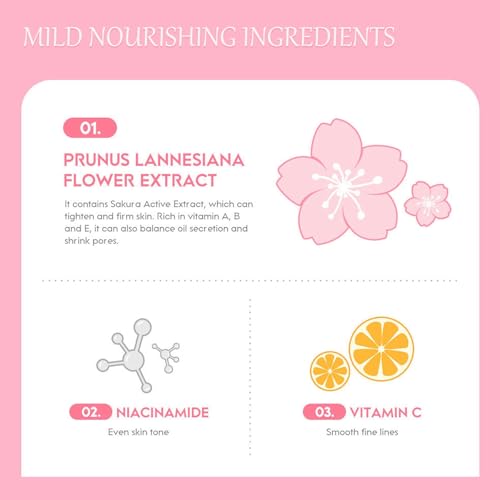 Sakura Skin Care Set, Skin Care For Teens 10-12, Travel Essentials Skincare Gift Set For Women - Cream, Serum, Eye Mask, Lip Mask, 5 Sleeping Mask, 5 Mud Mask, Hydrating Teen Skincare Kit