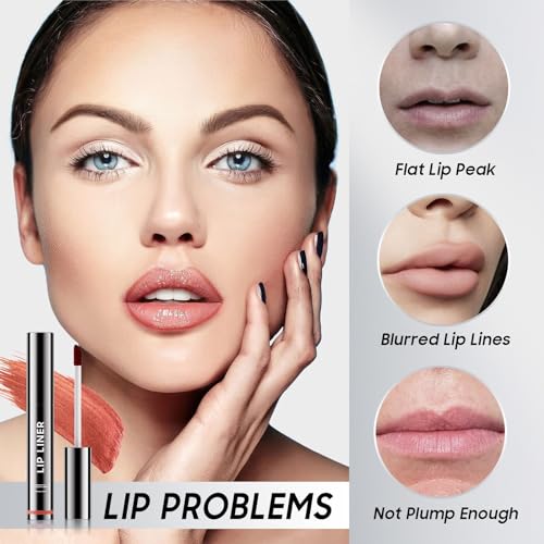 Lip Stain Peel Off - Long Lasting Waterproof Lip Liner with Transfer Proof Matte Finish, Smudge-Proof Easy to Use Natural Lip Tint, Lip Gloss Makeup Gift for Women and Girl (Mauve)