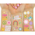 xo, Fetti Groovy Bachelorette Temporary Tattoos - 54 Foil Styles | 70's Bach Party Decoration, Bridesmaid Favor, Last Disco, Pastel Dazed Engaged