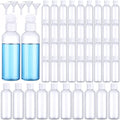 Eccliy 100 Pcs 3.4oz Small Travel Bottles Plastic Empty Squeeze Bottle Clear Refillable Shampoo Container with 5 Funnel for Liquids Cream Cosmetic Toiletries