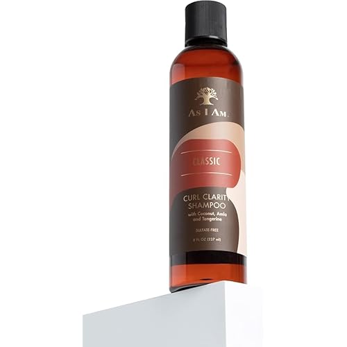 As I Am Curl Clarity Shampoo - 8 ounce - with Coconut, Amla & Tangerine - Gently Cleanses Curly Hair - Vegan & Cruelty Free - Sulphate Free - Parabens Free - Phthalate Free