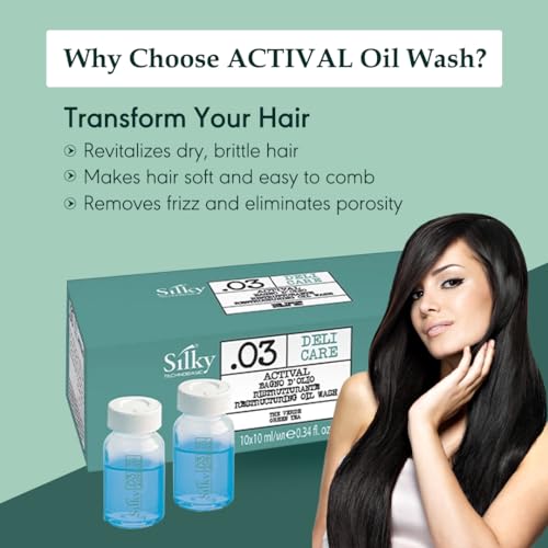 .03 Organic Restructuring Hair Oil Wash-Hair Growth Oil for Frizz Control-Paraben, Phthalate and Sulfate Free Moisturizing Hair Oil for Dry Hair-Pre-Wash Hair Oil 10 ml x 10 Pieces