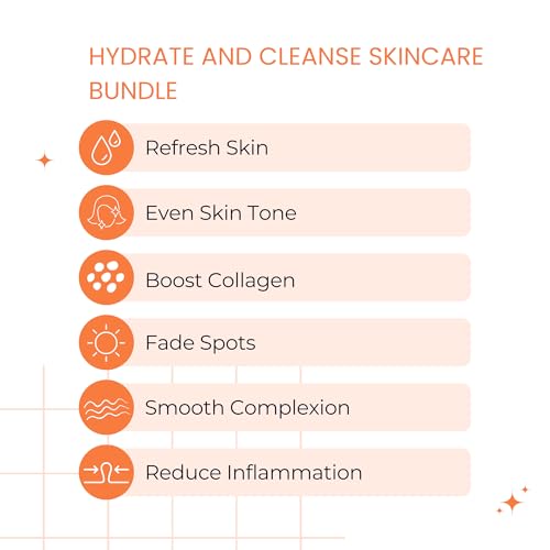 Noche Y Dia Cleanser and Hydrating Vit C Bundle - Vitamin C Serum & Vitamin C Cleansing Water