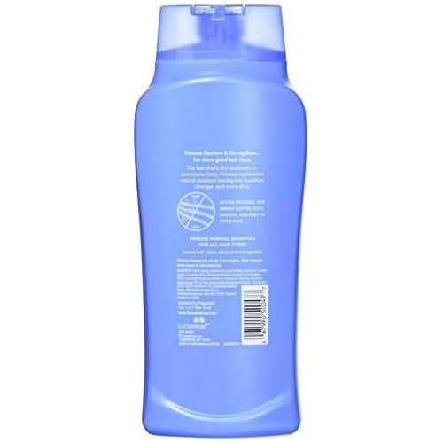 FINESSE Restore + Strengthen Normal Shampoo, 24 oz, Moisturize & Repair Dry or Damaged Hair for Soft, Healthy Looking Hair