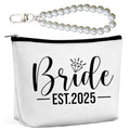 Bride Makeup Bag, Bridal Shower Gifts for Engagement Wedding Bachelorette Gifts for Bride
