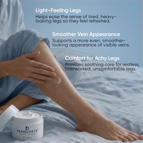 Ayurvedic Leg Cream for Men & Women | Ashwagandha & Aloe Formula | Natural, Non-Sticky Cooling Cream for Tired, Swollen-Looking Legs, Pack of 1