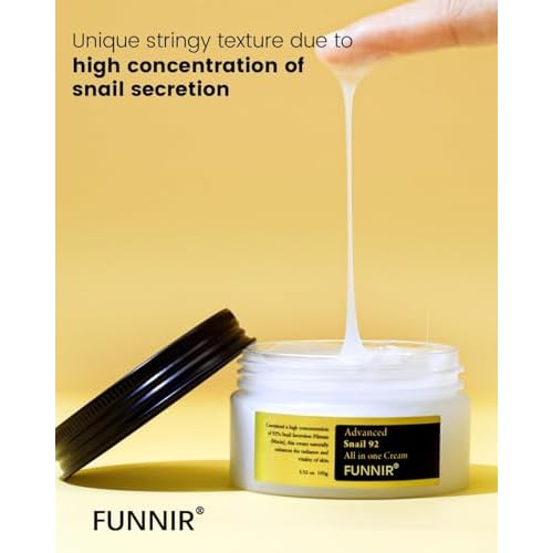 Snail Mucin Moisturizer 92%, Lightweight Moisturing Cream, 100g, Youthful and Radiant Formula, Repair Face Cream for All Skin Types, Skincare Products