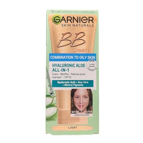 Garnier Skin Naturals Combination to Oily Hyaluronic Aloe All-in-1 BB Light Cream, 50ml