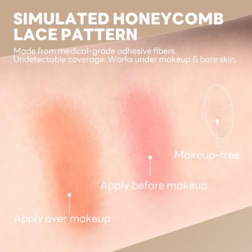 480 Pcs Breathable Double Eyelid Tape Invisible Eyelid Lifting Strips Glue-Free Face Eye Makeup Tape Natural Lace Lid Stickers with Tools - Pink Gold Base 20 Sheets L Size