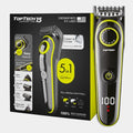 Toptech Beard Trimmer for Men ? 5-in-1 Men¡¯s Grooming Kit, Hair Clipper, Nose & Ear Trimmer, Body Groomer, Electric Shaver ? Corded/Cordless, Rechargeable, Washable, 90-Min Runtime, Quick Charge