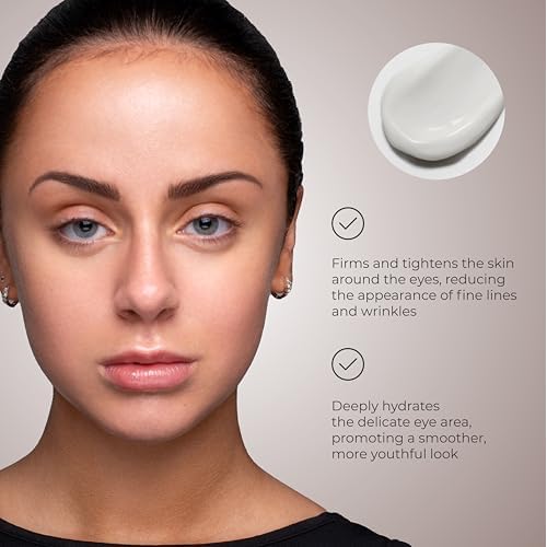 VivienneHu Eye Firming and Hydrating Anti-Aging Cream with Collagen and Hyaluronic Acid for Dark Circles & Puffiness, Daily Wrinkle Cream, Anti Aging Skin Care Treatment Women and Men, 1.4oz/40g