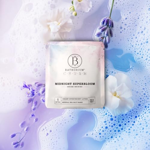Bathorium Crush 8-Pack Signature Discovery Set, Luxury Bath Soaks, Dead Sea Salt, Epsom Salt, pH Balanced for Women, Gift Set, Each Soak is 4 oz