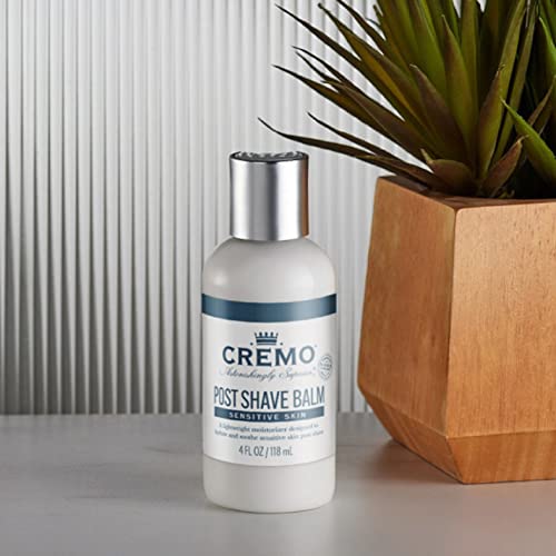 Cremo Barber Grade Pre- and Post Shave Bundle with Sensitive Shave Cream, 6oz and Post Shave Balm, 4oz