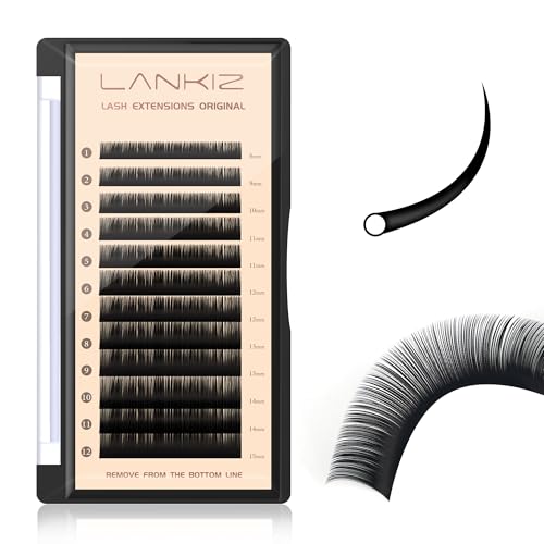 Classic Volume Lash Extension, 0.15 D Curl 8-15mm Mixed Eyelash Extension Lash Trays, Super Matt Black Individual Lash Extensions for Professional Salon Use