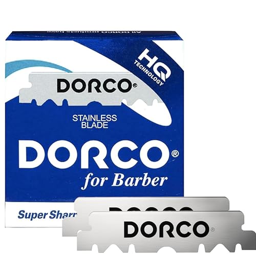 the shave factory Straight Edge Razor Kit (USA / 100 Dorco Single Edge Razor Blades Blue)
