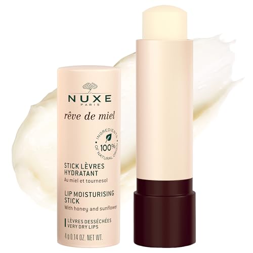 NUXE R?ve de Miel Lip Balm With Shea Butter and Vitamin E. 100% Natural Organic Lip Moisturizer for Cracked & Dry Lips, 0.14 Oz