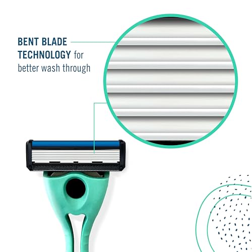 Preserve Five Blade Replacement Cartridges, Wave Edition, for Shave 5 Recycled Razor, 4 Count