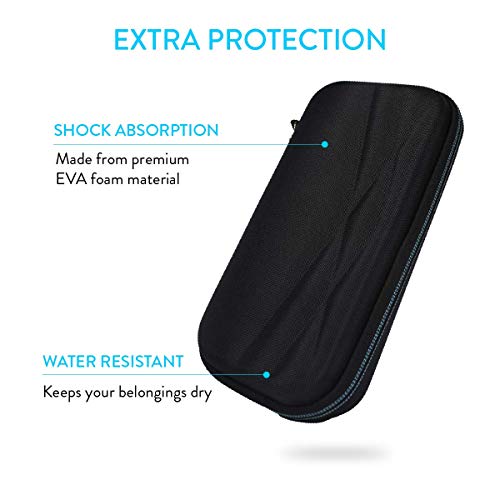TUDIA Hard EVA Case Compatible with Philips Norelco OneBlade Hybrid Electric Trimmer Shaver, Fits QP2520/90, QP2520/70, QP2630/70 Face and Body, Shockproof Travel Storage Bag - Black [Case Only]