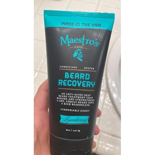 Maestro's Classic Beard Recovery Tube ? Mark of a Man Blend | Beard Moisturizer for All Hair Types | Hydrating, Soothing & Softening Beard Conditioner for Men, 8 Ounce