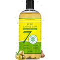 Pure Castile Soap - No Palm Oil, GMO-Free - Gentle Liquid Soap For Sensitive Skin & Baby Wash - All Natural Vegan Formula with Organic Carrier Oils (16 Fl Oz, An Unscented)